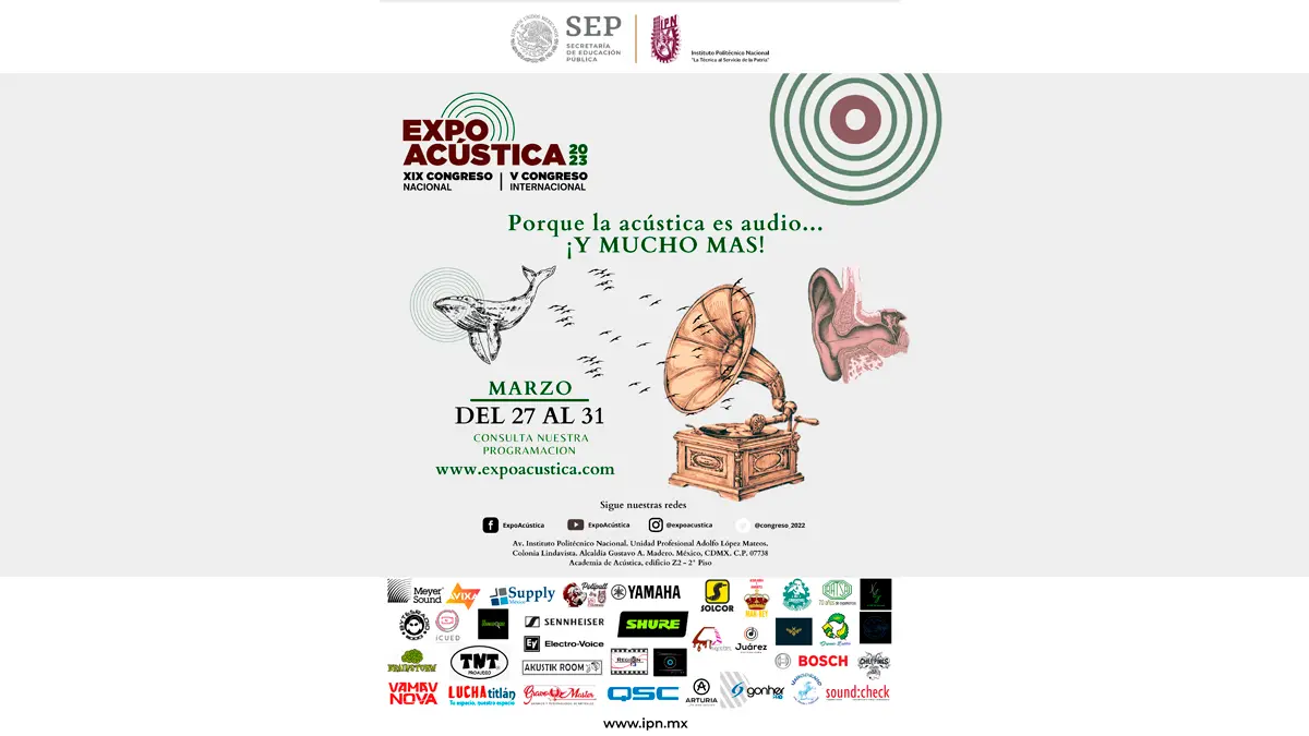 Póster de evento Expo Acústica 2023